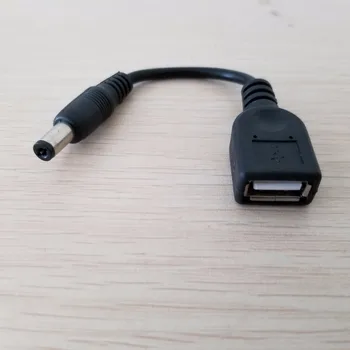 10vnt/daug DC 5.5 mm x 2.1 mm Male Adapter USB A Tipo Moteris Duomenų Pratęsimo Maitinimo Kabelis 12cm