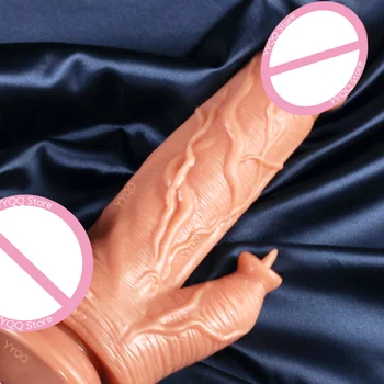 Skystu Silikonu Dildo Vibratorius Moterų Masturbacija Sekso Žaislas Kalba Lyžis Klitorio Teleskopinis Nuotolinis Vibracijos Galia Analinis Dildo