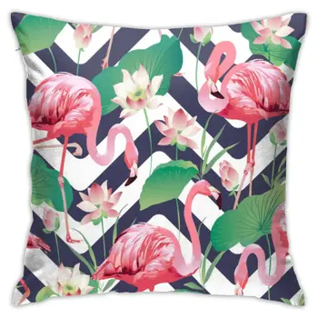 Atogrąžų Flamingas Hibiscus Flower pagalvės užvalkalą 45 * 45 dekoracija sode pagalvę casedecoration pagalvės užvalkalą pagalvėlė