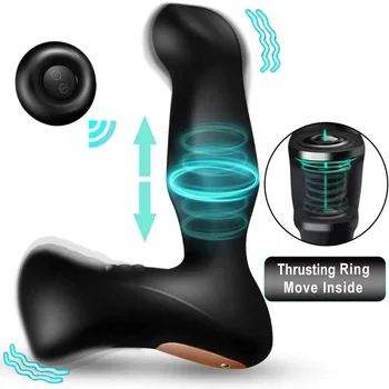 Šildymo USB įkrauti 360Degree Sukimosi Vyrų Prostatos Masažas Butt Plug G-Spot Gėjų Prostata Vibratorius Vyrų Analinio Sekso Žaislai