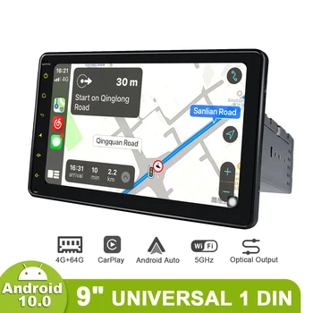 Joying Universalią 1-Din Car Multimedia Player 9 colių Jutiklinis Ekranas Autoradio Stereo Vaizdo GPS WiFi Auto Radijo 