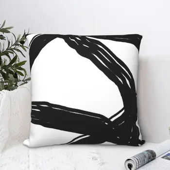 Juodos Ir Baltos spalvos Kvadratą Užvalkalas Pagalvėlė Padengti mielas Namų dekoro už Sofos Vietų Šiaurės 45*45cm