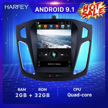 Harfey 9.7 colių Autoradio GPS Android 9.1 Automobilio Stereo Ford Focus 2012 2013 2014 2015 Galvos Vienetas Paramos OBD2 galinio vaizdo Kamera