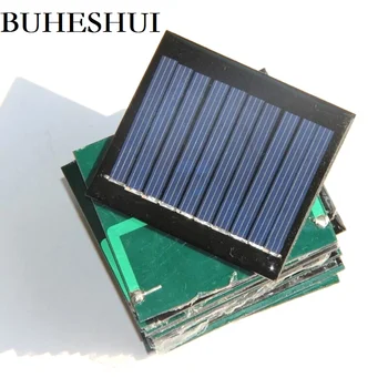 BUHESHUI 0.3 W 5V Mini Saulės Skydelis Saulės Elementų DIY Saulės Baterijos Įkroviklio 3.7 V Šviesos Tyrimas Žaislas 60*53MM 10vnt Nemokamas Pristatymas