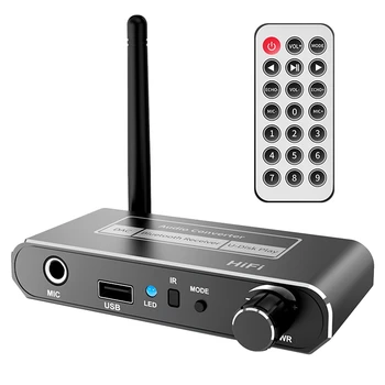 Belaidžio HIFI DAC Keitiklis, Bluetooth 5.2 Imtuvas Audio Coaxial R/L 3.5 Mm Aux Adapteris Su U Disko Žaisti Mic