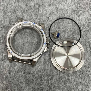 Butas Safyro Stiklas Laikrodžio Atveju 40MM Aliuminio Žiūrėti Bezel Atveju NH35A/NH36A/4R36/7S Mechaninė Žiūrėti Judėjimas