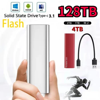 16TB Išorės SSD Kietasis Diskas SSD Portable 500GB SSD 2TB 4TB 8 TB Išorinį Kietąjį Diską C Tipo USB 3.1 SSD Kietąjį Diską, Usb 