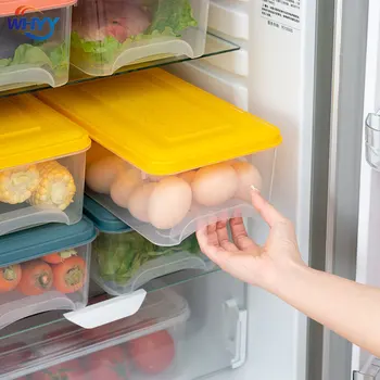 WHYY Plastiko Uždaromos Šaldytuvo Laikymas Šviežių Daržovių Dėžės, Vaisių, Maisto Virtuvė Organizatorius Konteinerių Dalykėlių Priedai