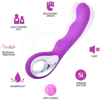 Multi-greitis, G-taško Vibratorius, USB Mokestis Galingas Vibruojantis Dildo Moterų Silikono Klitorio Masažas Sekso Produktai