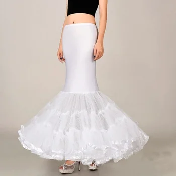 Balta Undinė Mergina Underskirt Krinolīns Vestuvių Suknelė