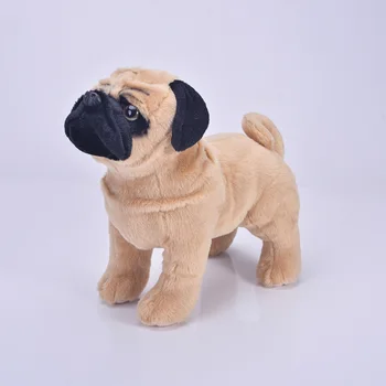 [Juokingi] 33cm Modeliavimas Tikroviška Nuolatinis Pug šuo Pliušiniai Žaislai, Minkšti šunų iškamšas lėlės Gimtadienio, Kalėdų Dovanos Vaikams
