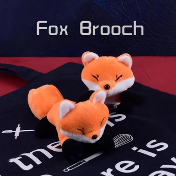 1Pc Mini Fox Lėlės Animacinių filmų Pliušinis Sagė Pora Mielas Drabužių Pin Maišelį Pakabukas Žaislas 2022 Populiariausių Žemiausia Kaina Naujųjų Metų Dovanos