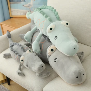 Įdaryti Gyvūnų Realiame Gyvenime Aligatorius Pliušinis Žaislas Modeliavimas Krokodilas Lėlės Kawaii Ceative Pagalvę Vaikams Kalėdų Dovanos