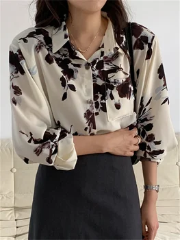 HziriP Retro 2022 Moterų Marškinėliai Spausdinami Office Dėvėti Karšto Elegantiškas OLIS Streetwear Palaidinės, Švelnus ir Stilingas Aukštos Kokybės Merginos Naujų Atlošas