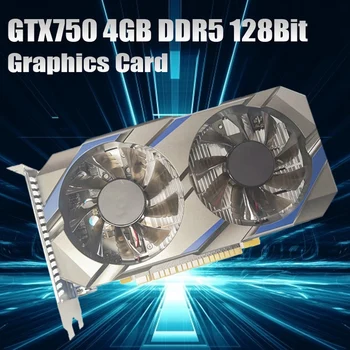 1 Gabalas GTX750 28Nm DDR5 128Bit vaizdo plokštė 1020Mhz 1253Mhz PCI-E 3.0 HD VGA, DVI Vaizdo plokštės, Žaidimų Tarnyba
