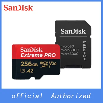SanDisk Extreme Pro 32GB 64GB 128GB 256 GB TF Kortele Su SD adapteriu, Telefono Lentelė Kamera Drone Aukštis greičio Atminties Kortelę