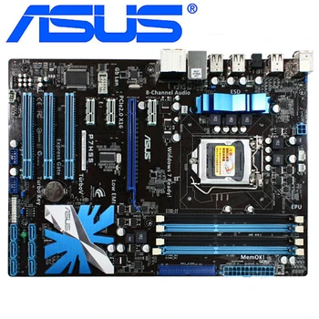 ASUS P7P55D-E Pro pagrindinėse plokštėse LGA 1156 16GB DDR3 Intel P55 P7P55D-E Pro Darbalaukio Mainboard Systemboard PCI-E X16 Panaudota